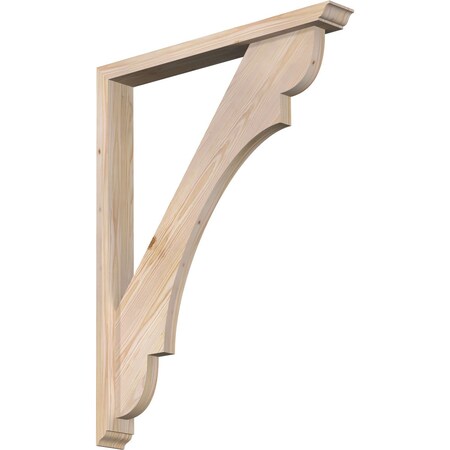 Ekena Millwork Olympic Traditional Smooth Bracket w/ Offset Brace, Douglas Fir, 3 1/2"W x 28"D x 36"H BKT0402X28X36OLY01SDF